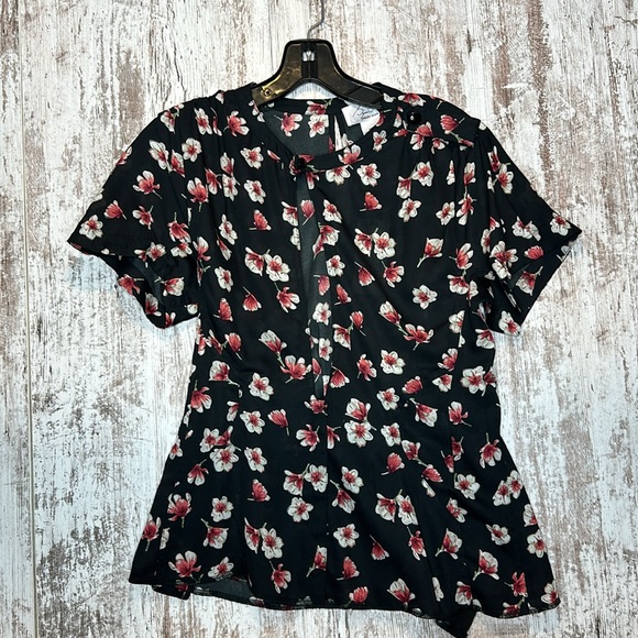 Byron Lars Lotus Flower keyhole Blouse Size 2 NWT - Picture 5 of 7